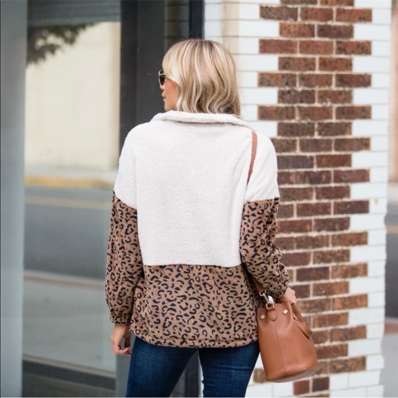 Color Block Half Zip Pull Over - Picture 4 of 5